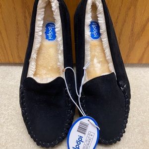 Black Floopi moccasins.